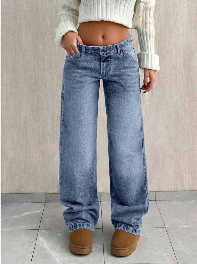 SPODNIE JEANS SZEROKIE NOGAWKI