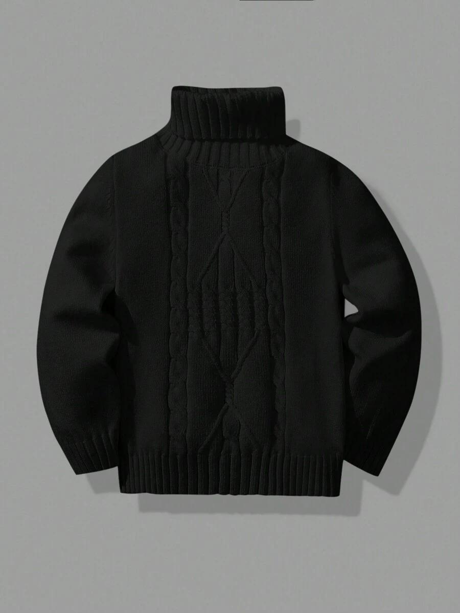 czarny sweter golf