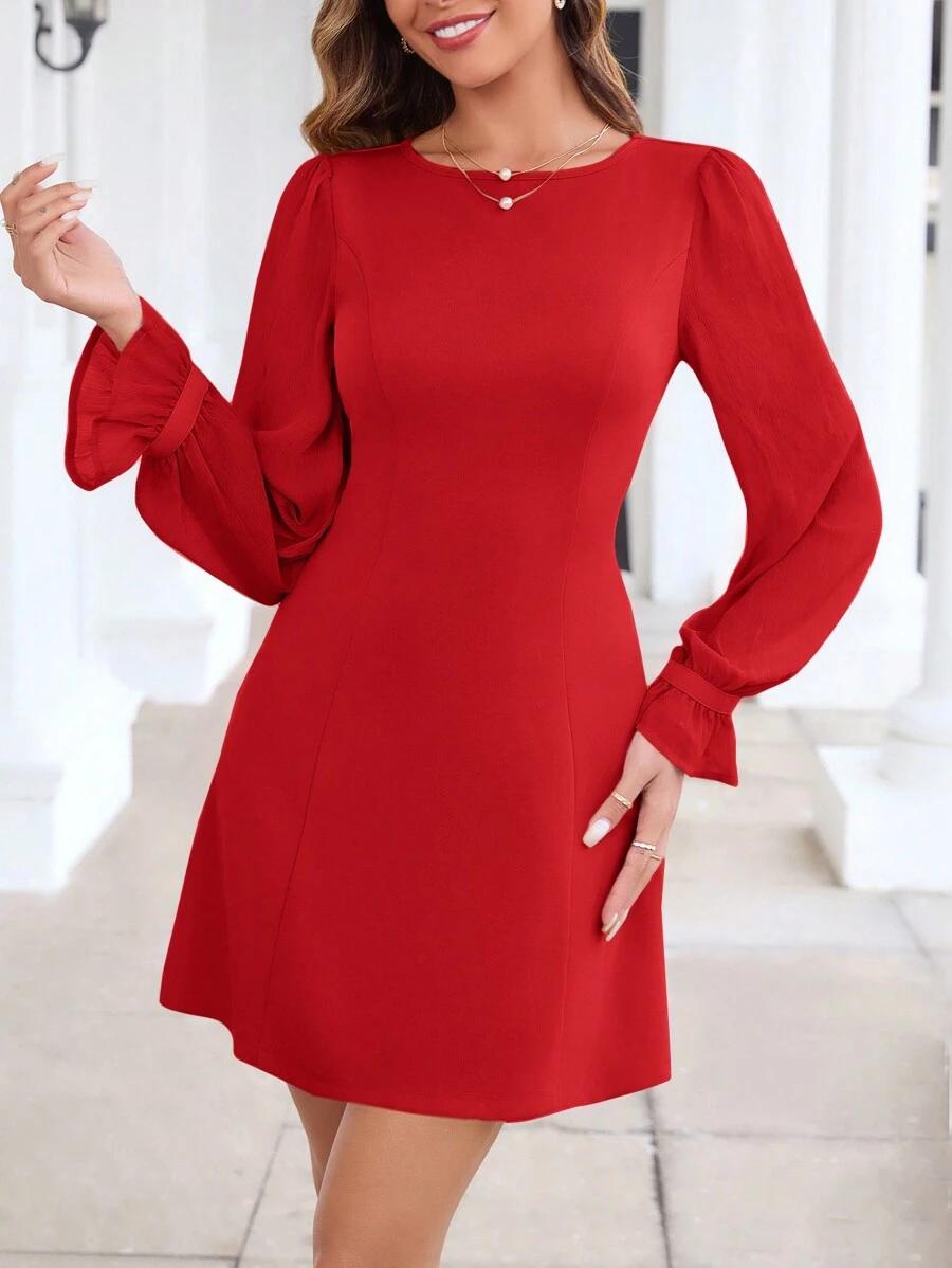 czerwona mini sukienka