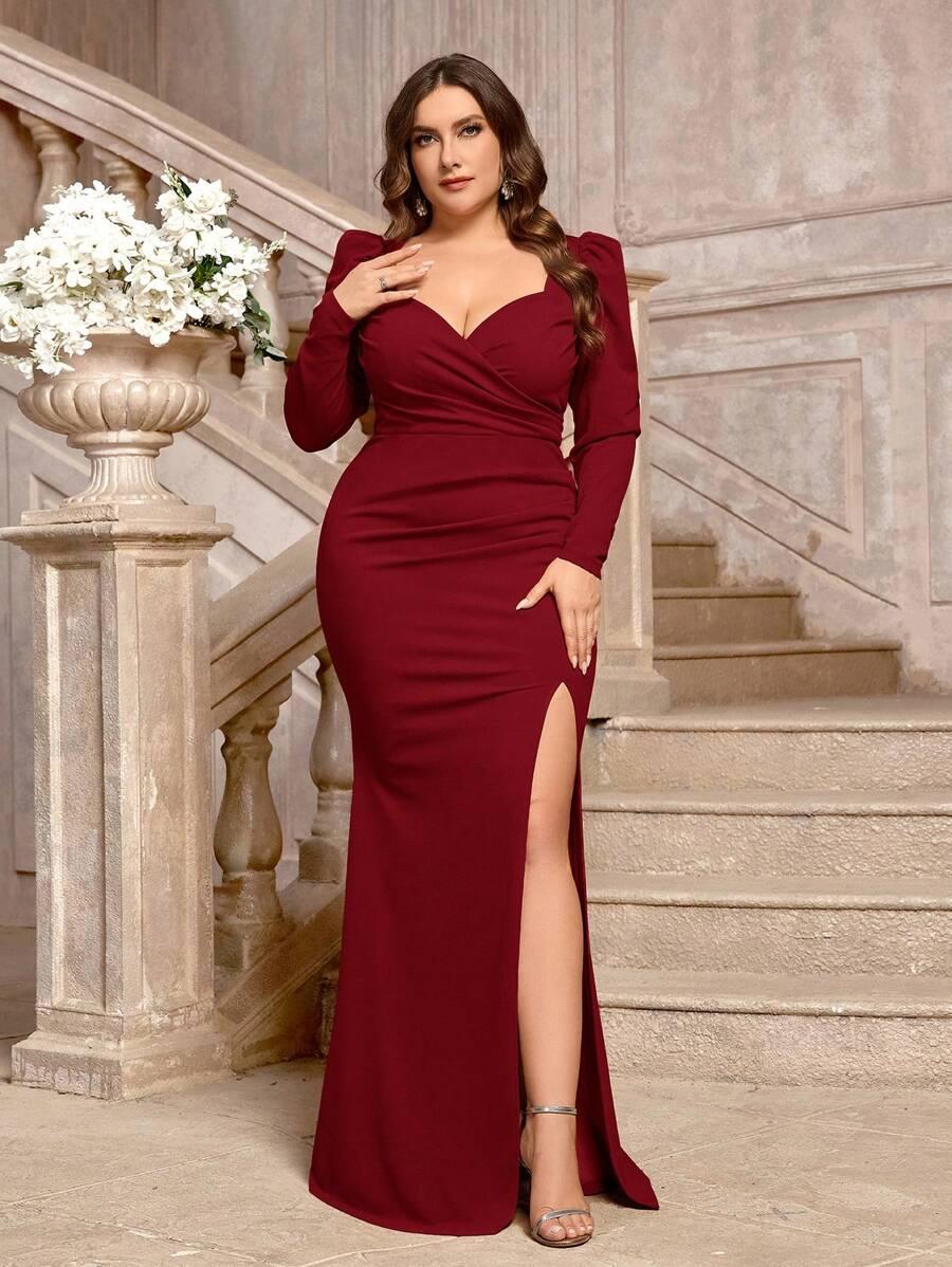 czerwona maxi sukienka