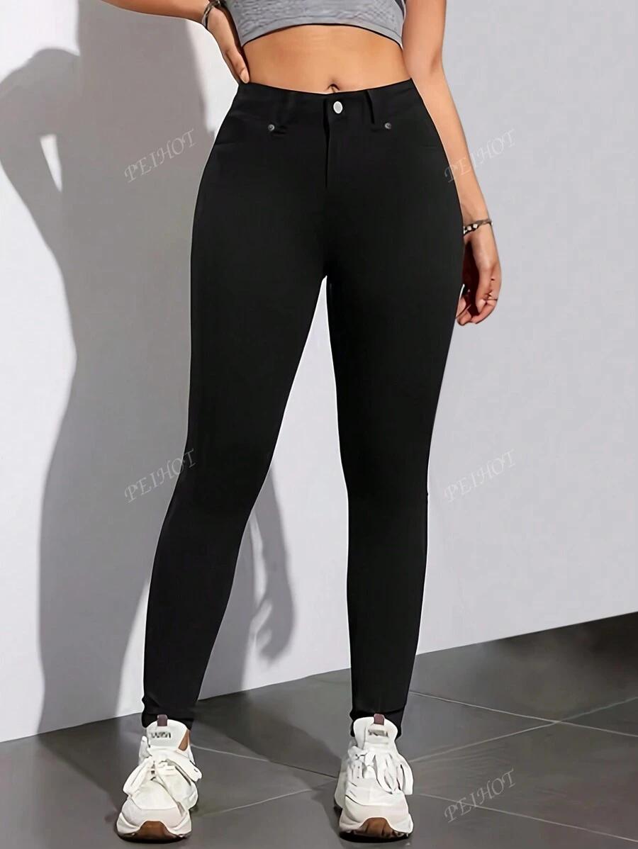 CZARNE SPODNIE JEANS