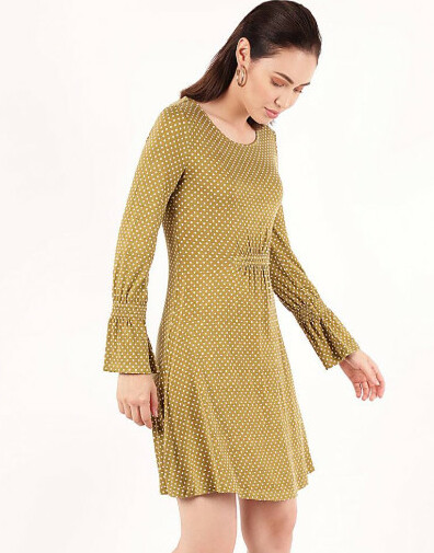 SUKIENKA DŁUGI RĘKAW PRINT T42-3107K-BX
