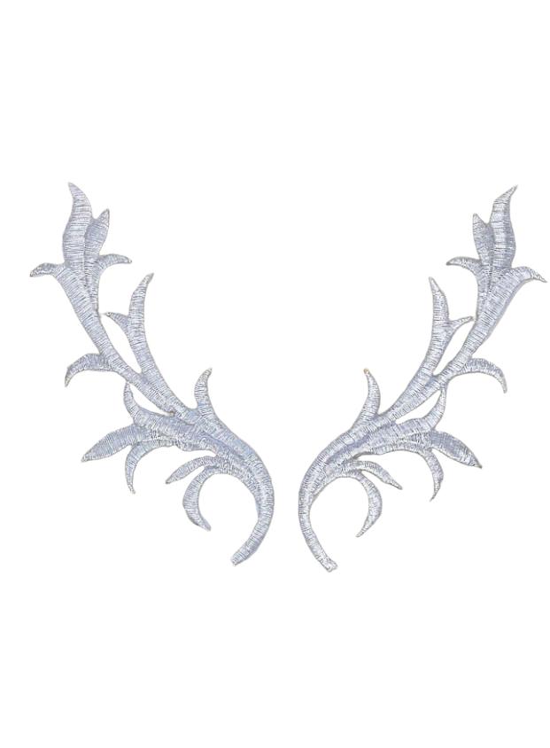srebrna naszywka 2-pack