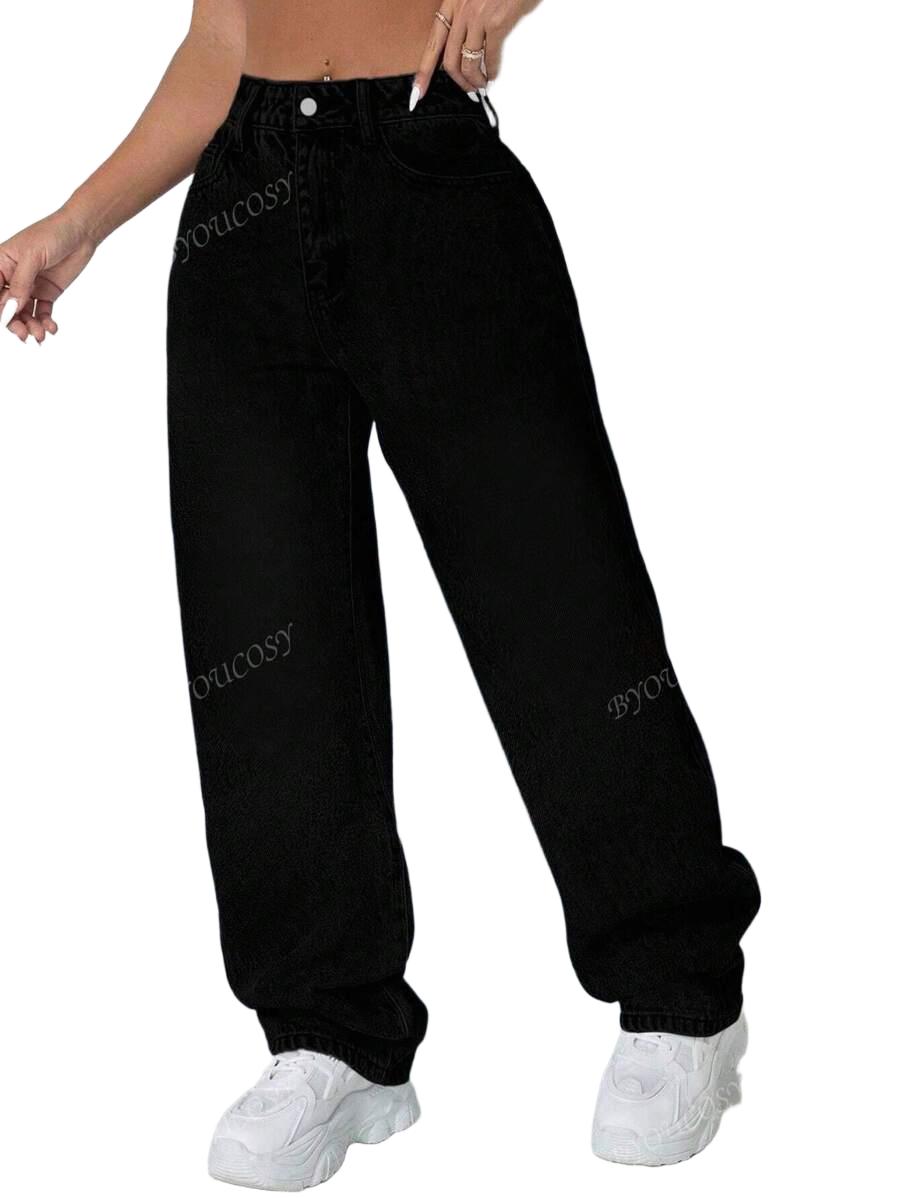 CZARNE SPODNIE JEANS