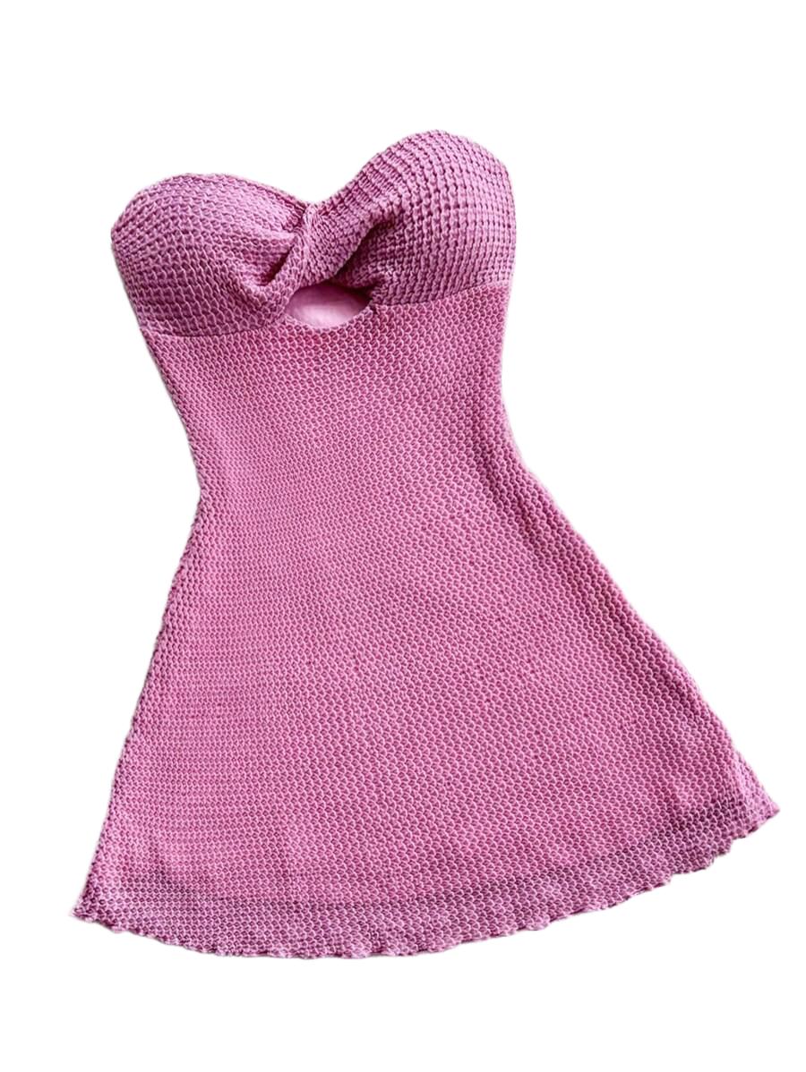SUKIENKA MINI ODKRYTE RAMIONA BEZ WZORU
