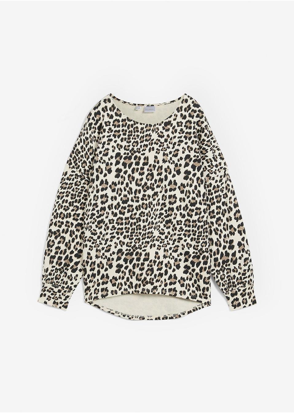 BLUZA Z EFEKTEM ZWIERZĘCYM