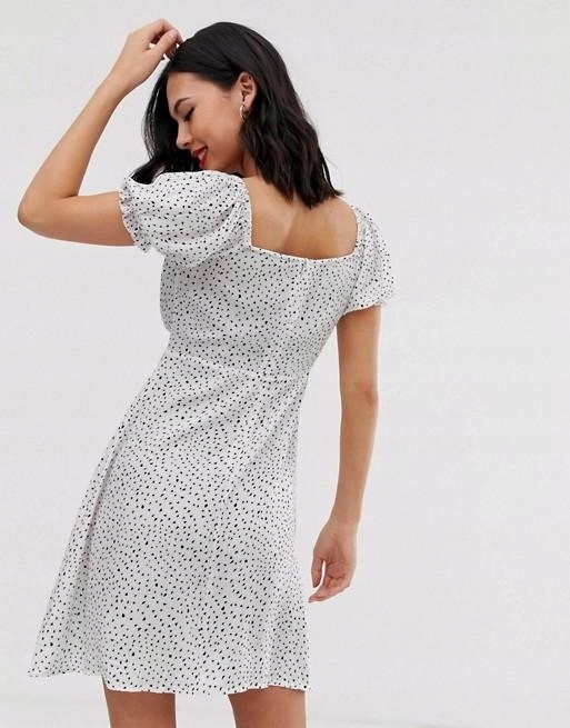 mini sukienka v-neck print