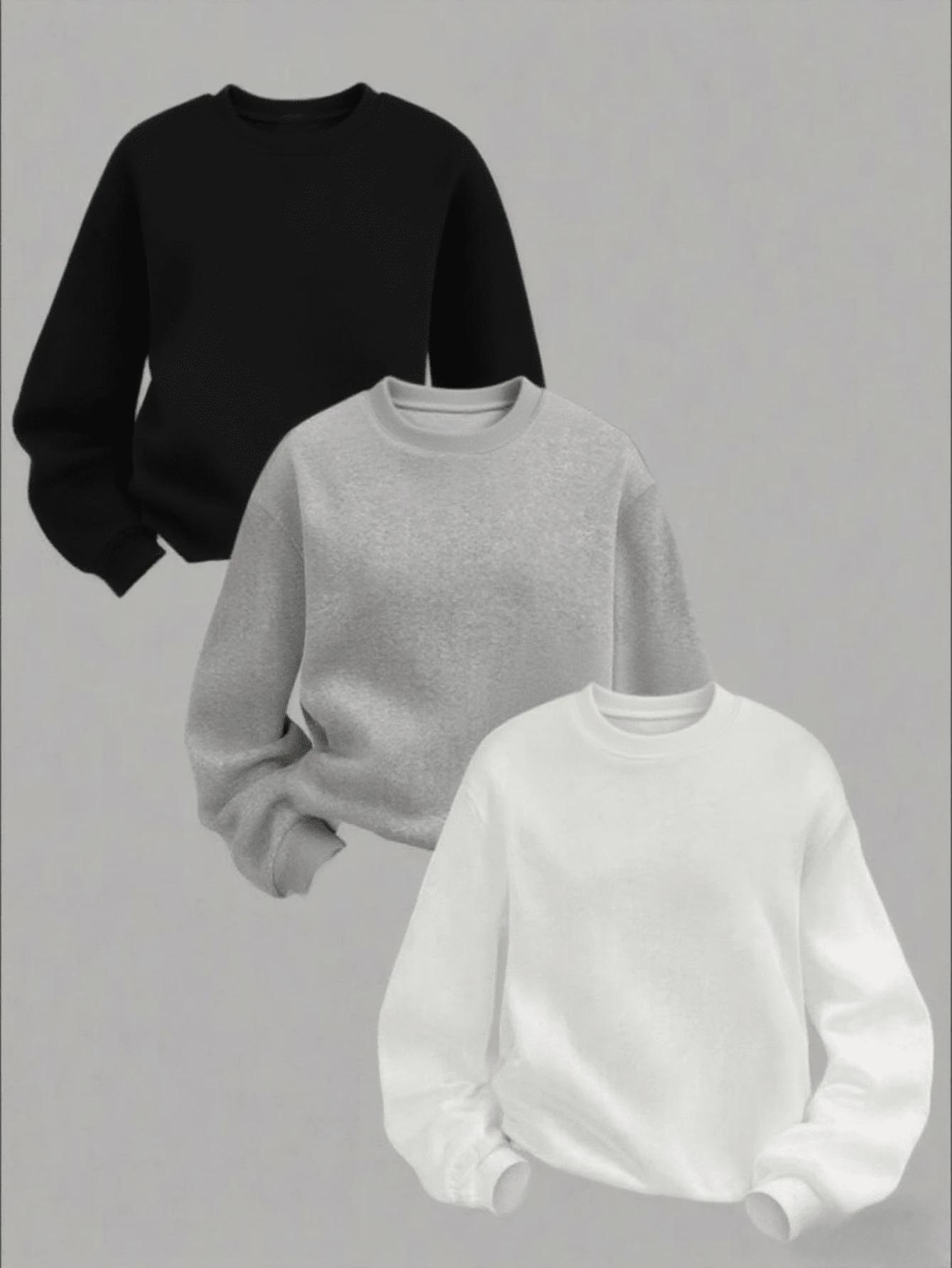 gładka bluza 3-pack