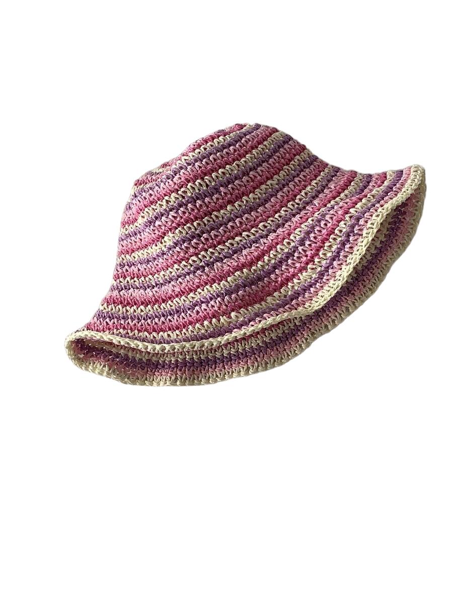 kapelusz w paski bucket hat 