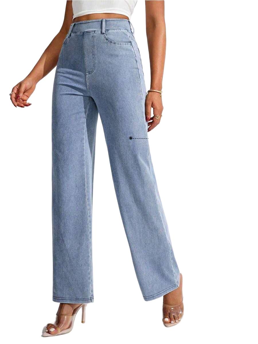niebieskie spodnie jeans