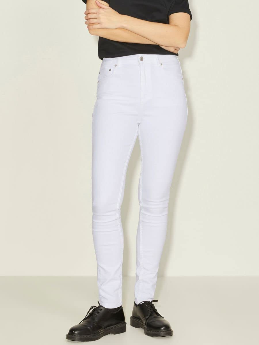BIAŁE SPODNIE RURKI JEANS