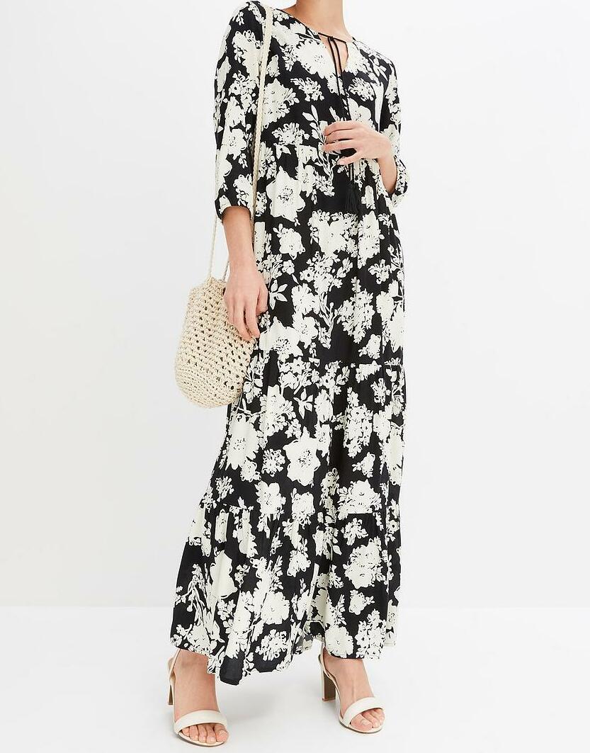SUKIENKA MAXI W KWIATY