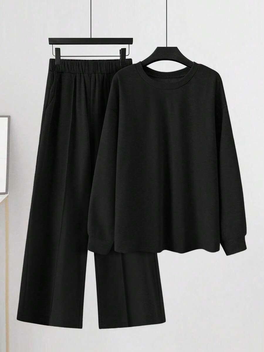 czarny komplet dresowy bluza spodnie 