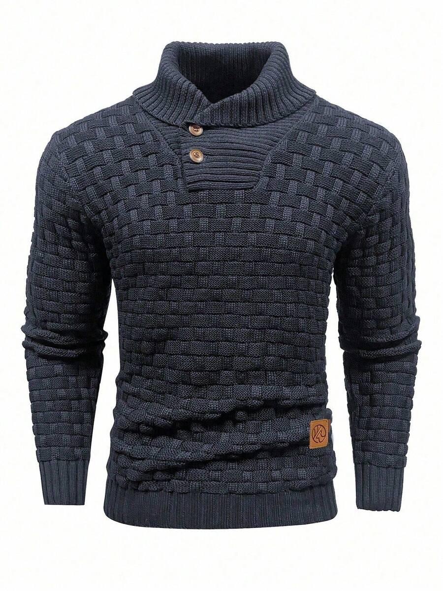 granatowy sweter wzór