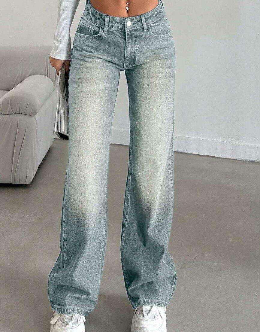 spodnie jeans wysoki stan