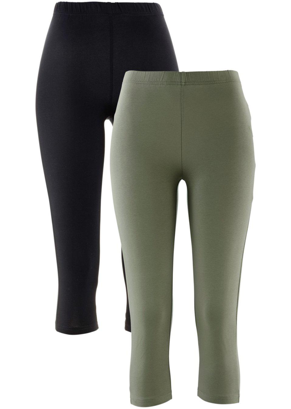 LEGGINSY DAMSKIE PLUS SIZE BAWEŁNIANE 3/4