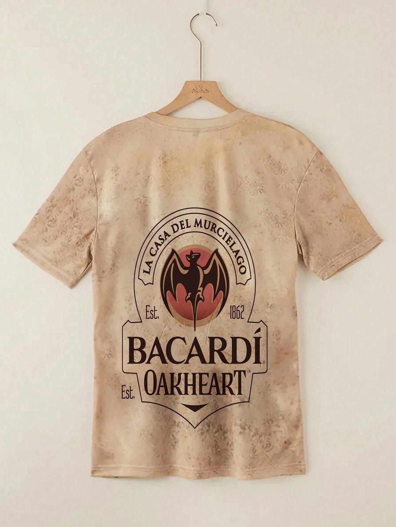 t-shirt okrągły dekolt print