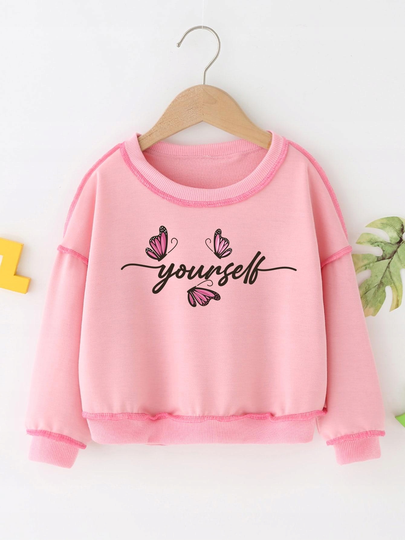różowa bluza print