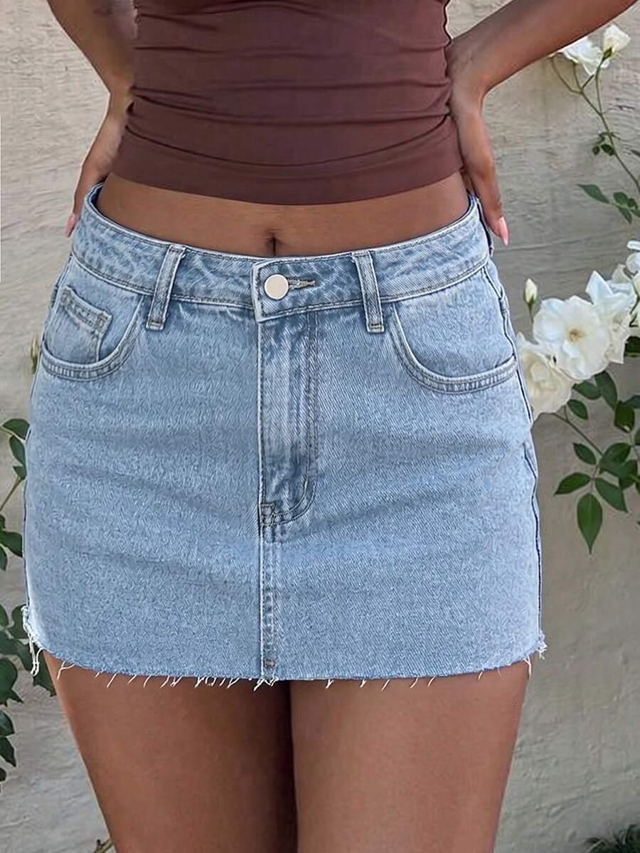 MINI SPÓDNICA JEANSOWA