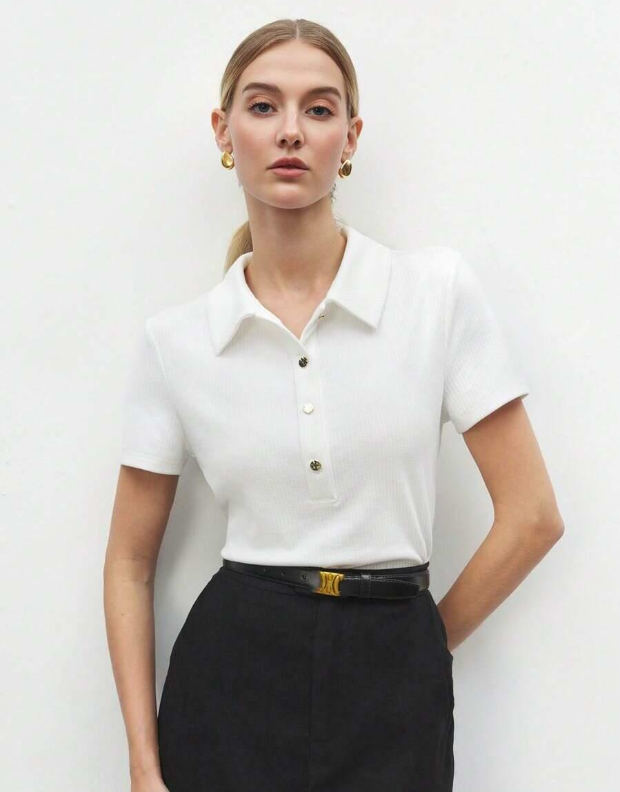 biała koszulka polo