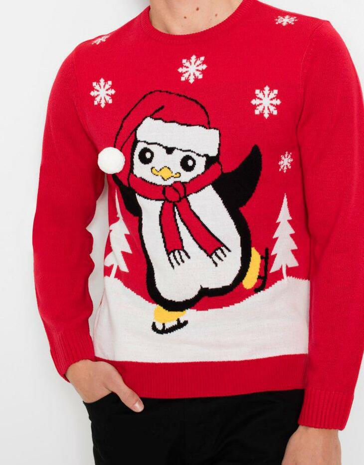 SWETER ZE ŚWIĄTECZNYM NADRUKIEM