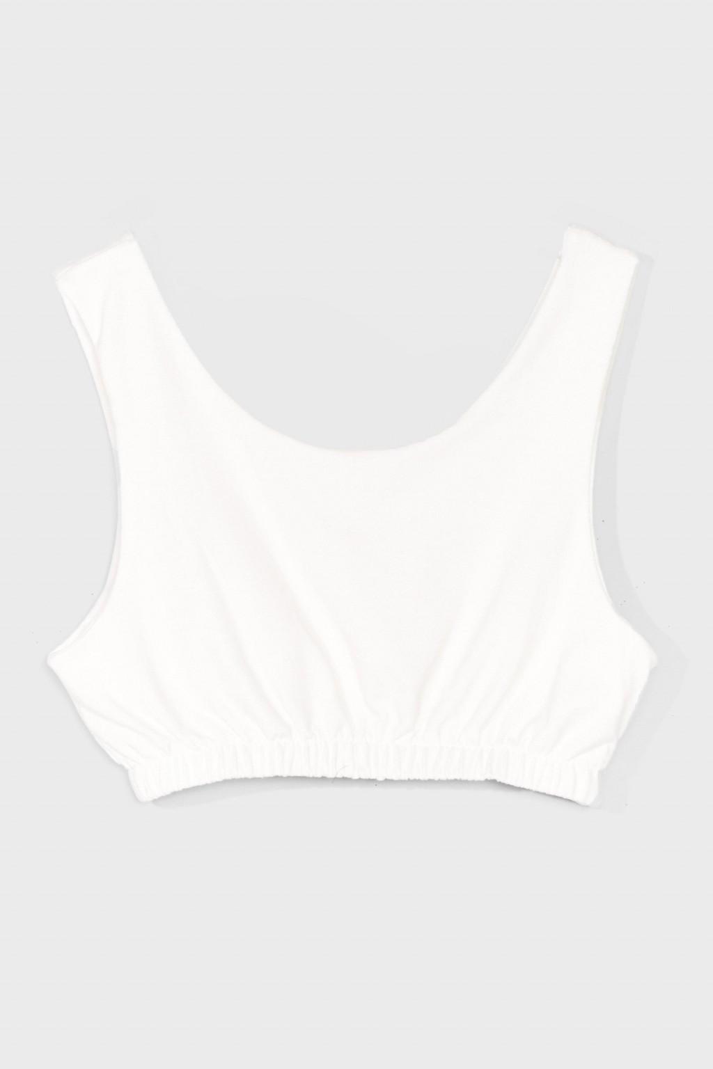 BIAŁY CROP TOP BASIC