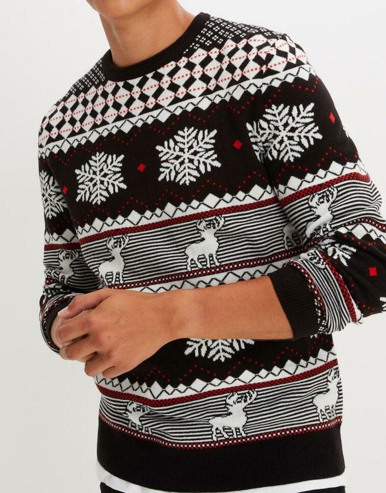 SWETER MĘSKI OKRĄGŁY DEKOLT BEZ KAPTURA