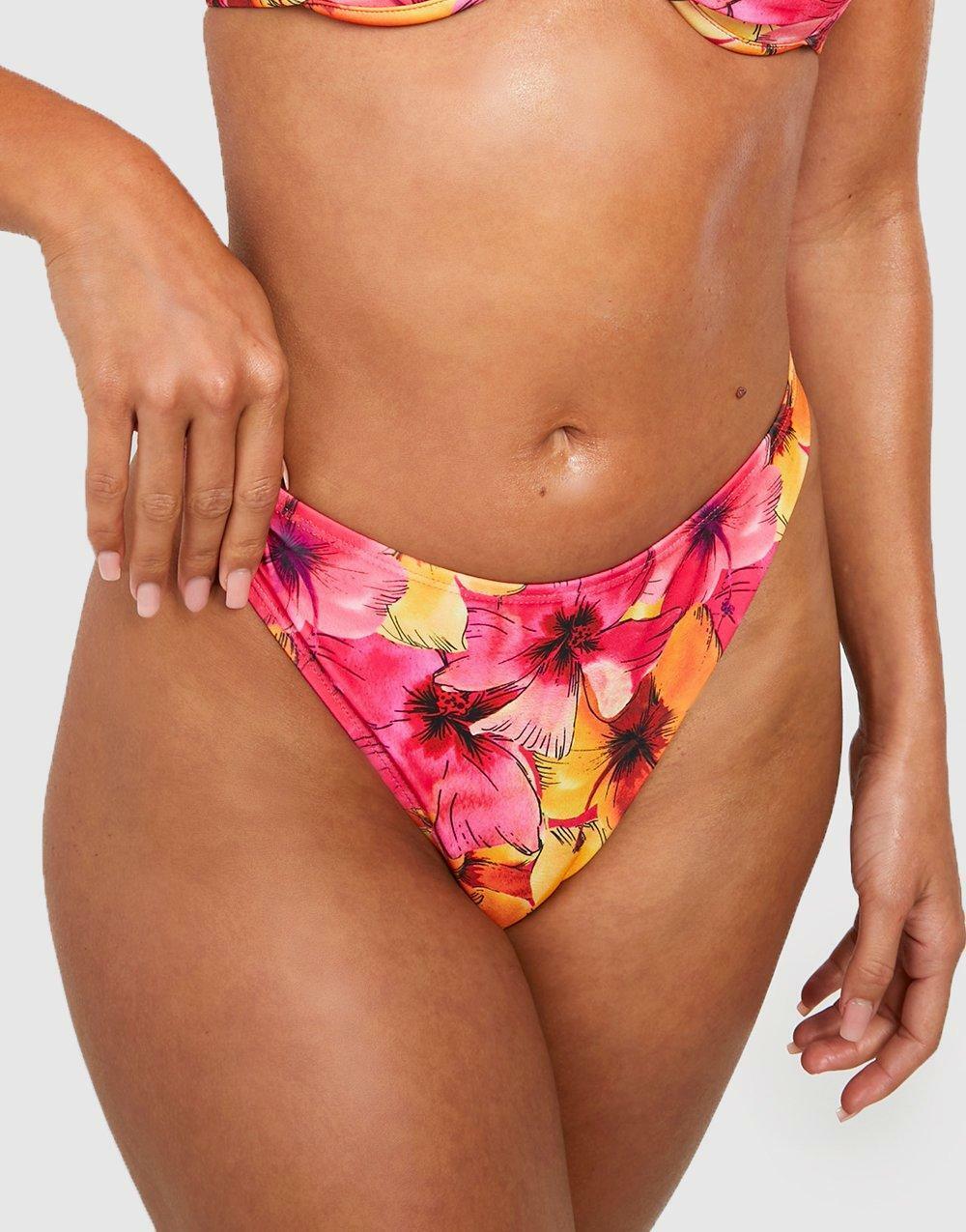 DÓŁ OD BIKINI KWIATY PRINT