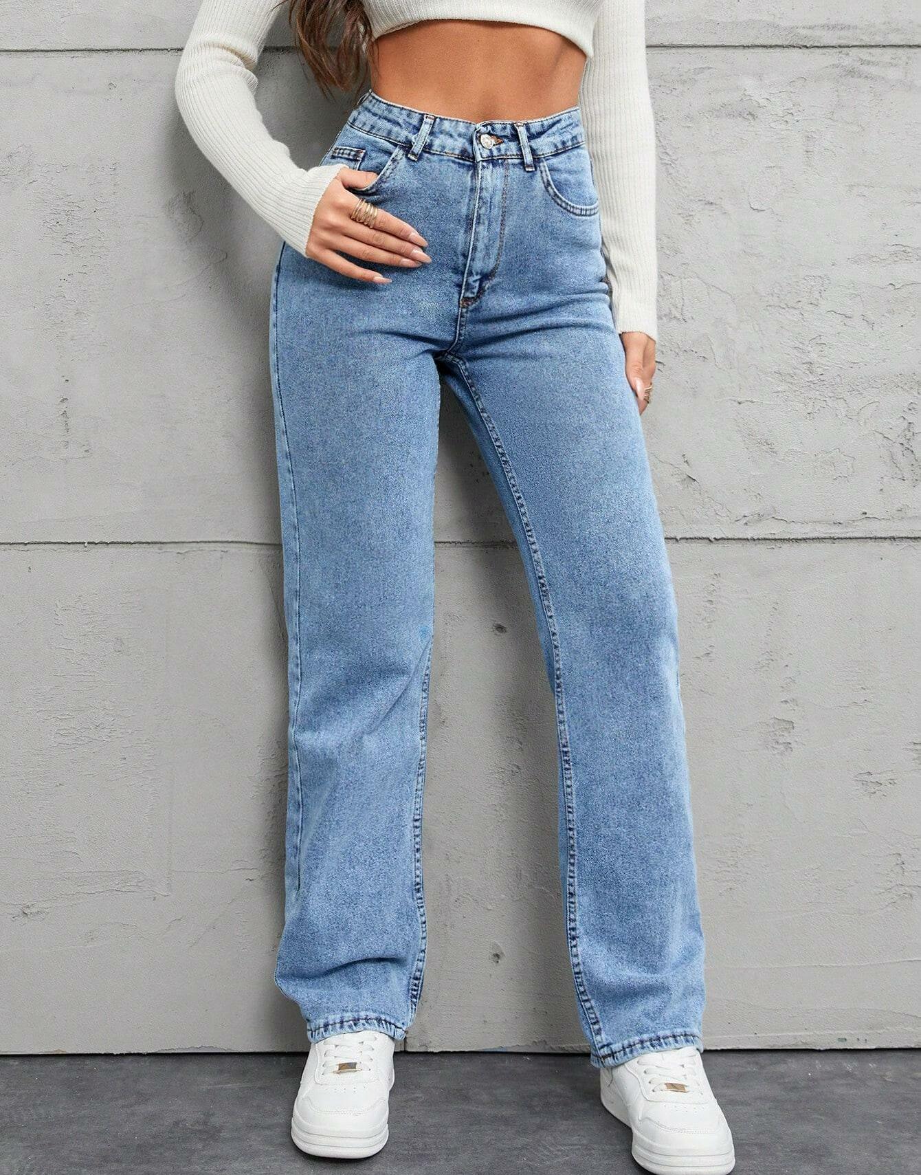 PROSTE SPODNIE JEANS WYSOKI STAN