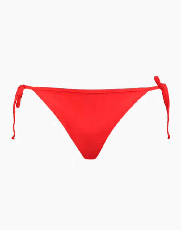 CZERWONY DÓŁ OD BIKINI WIĄZANIE LOGO