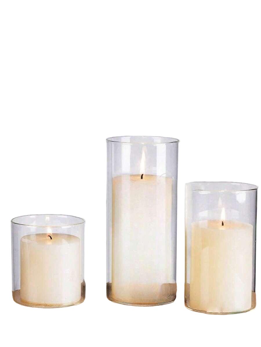 szklany świecznik 7-pack