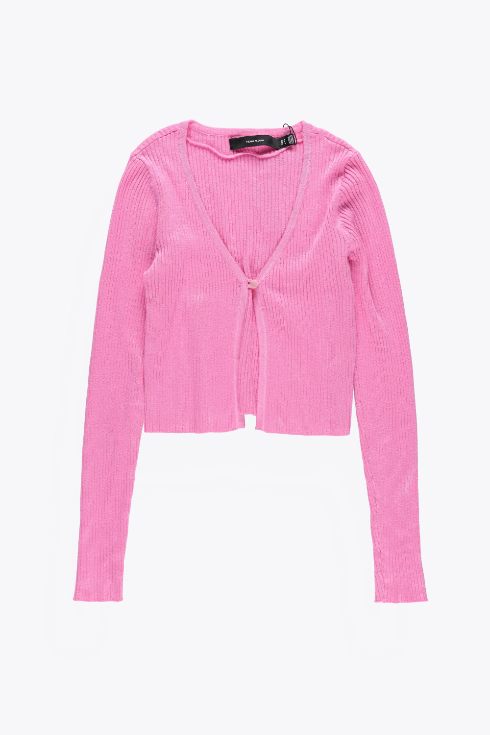 różowy prążkowany sweter crop top 