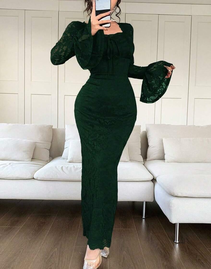 ZIELONA MAXI SUKIENKA