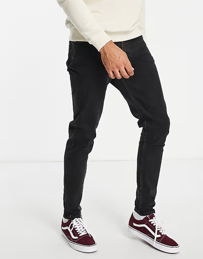 CZARNE SPODNIE JEANS