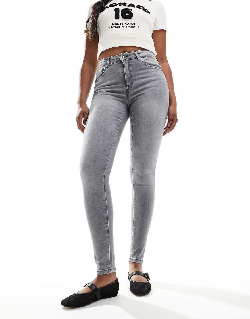 SZARE SPODNIE JEANS RURKI