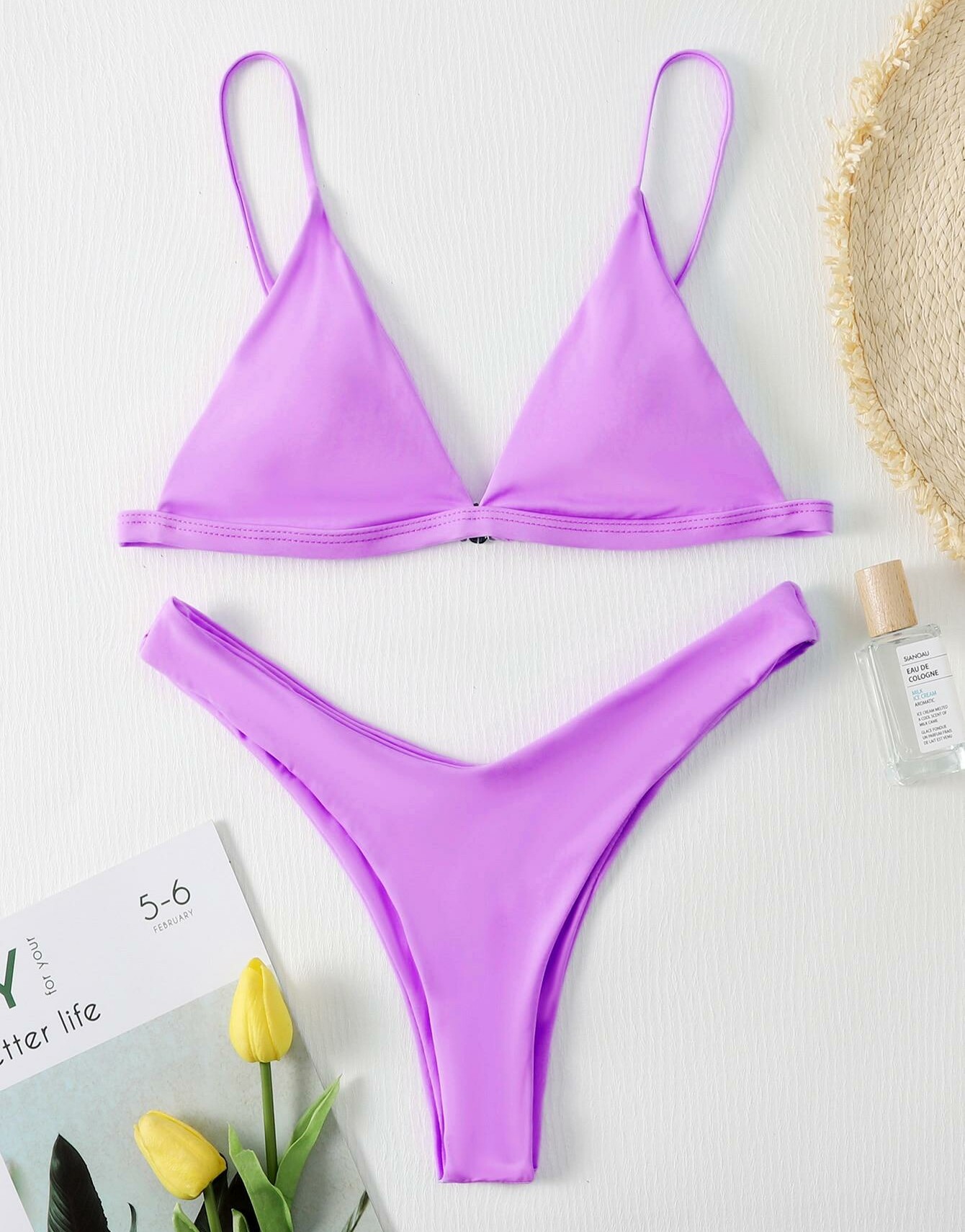 FIOLETOWY KOMPLET BIKINI