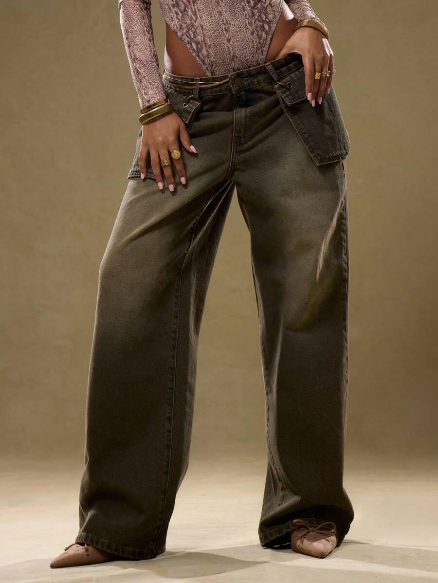 proste spodnie jeans 