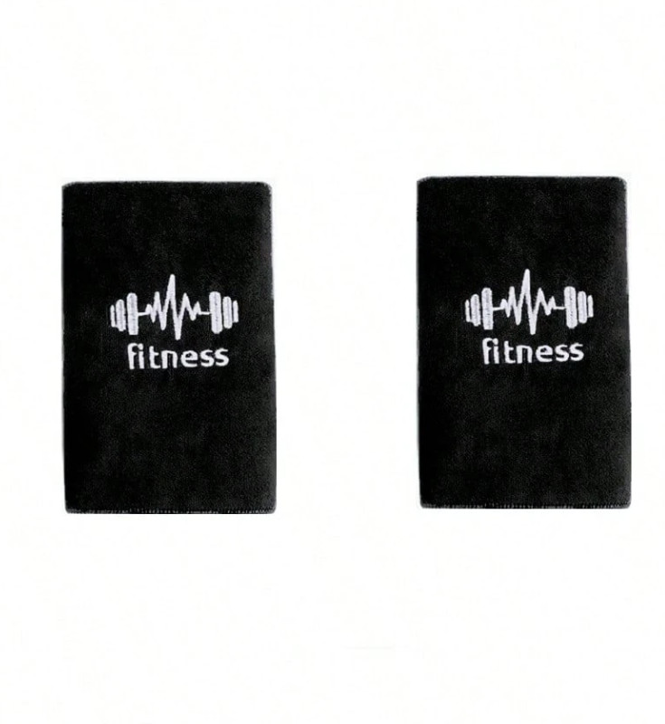 czarny ręcznik napis 2-pack
