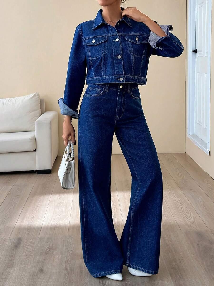 kurtka spodnie komplet jeans 