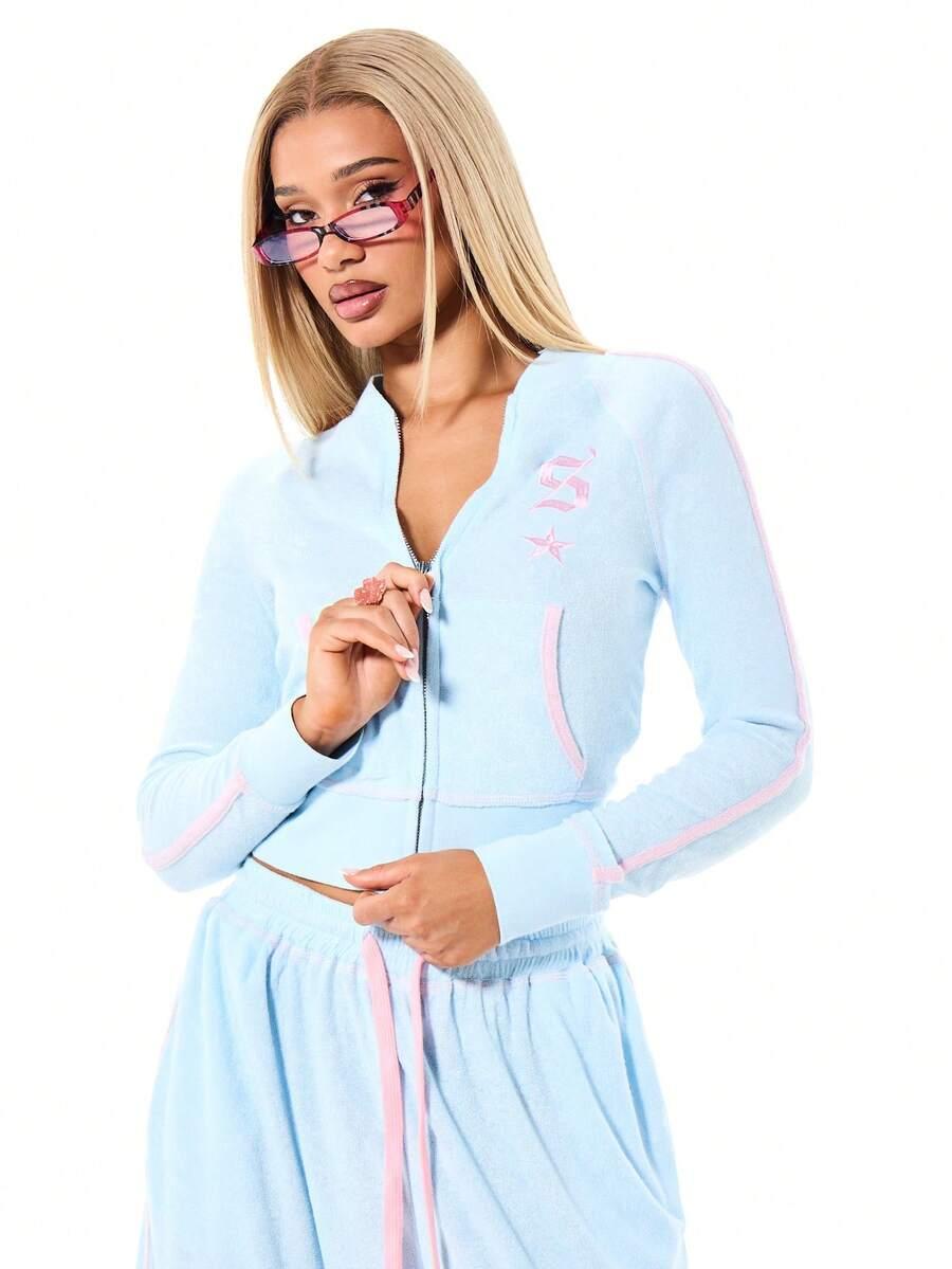 niebieska bluza zamek