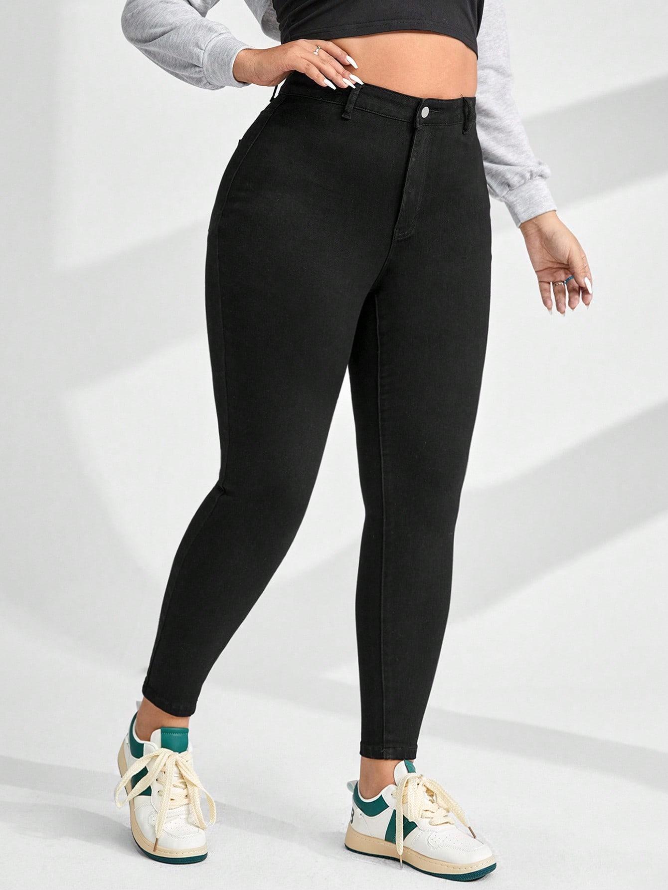 CZARNE SPODNIE JEANS RURKI