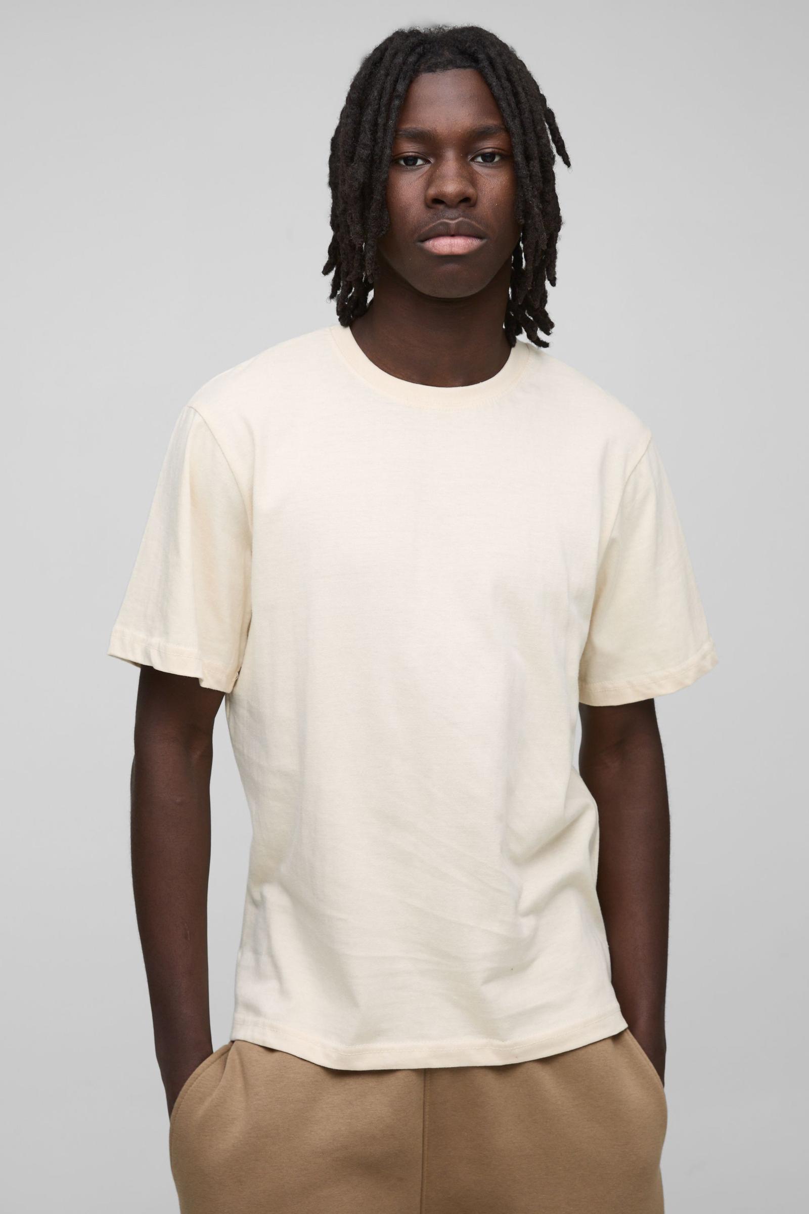 BEŻOWY T-SHIRT BASIC
