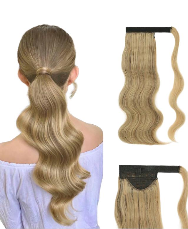blond WŁOSY SYNTETYCZNE kucyk