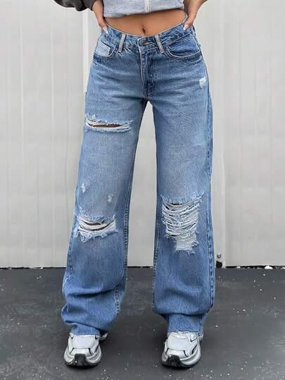 NIEBIESKIE SPODNIE JEANS