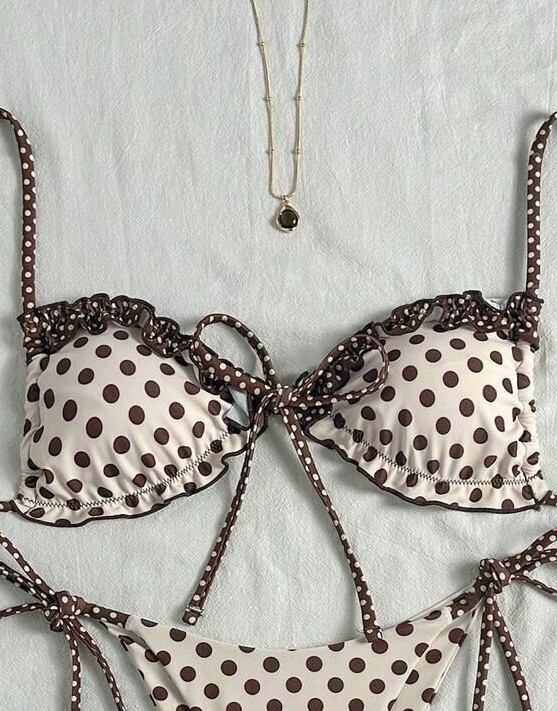 góra od bikini groszki