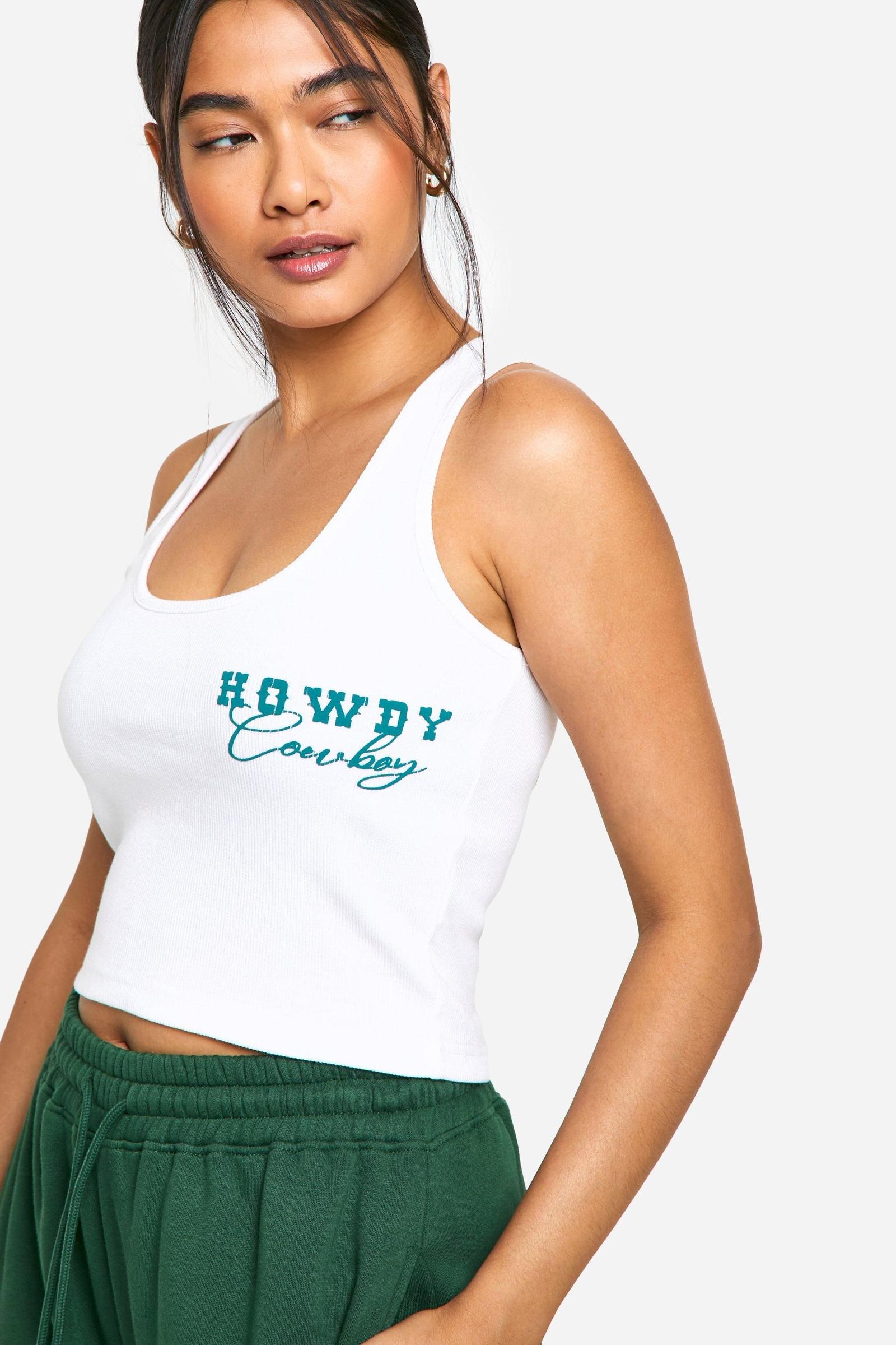 BIAŁY TOP PRINT