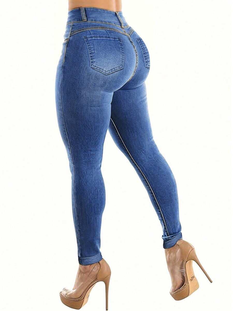 JEANSY Z WYSOKIM STANEM