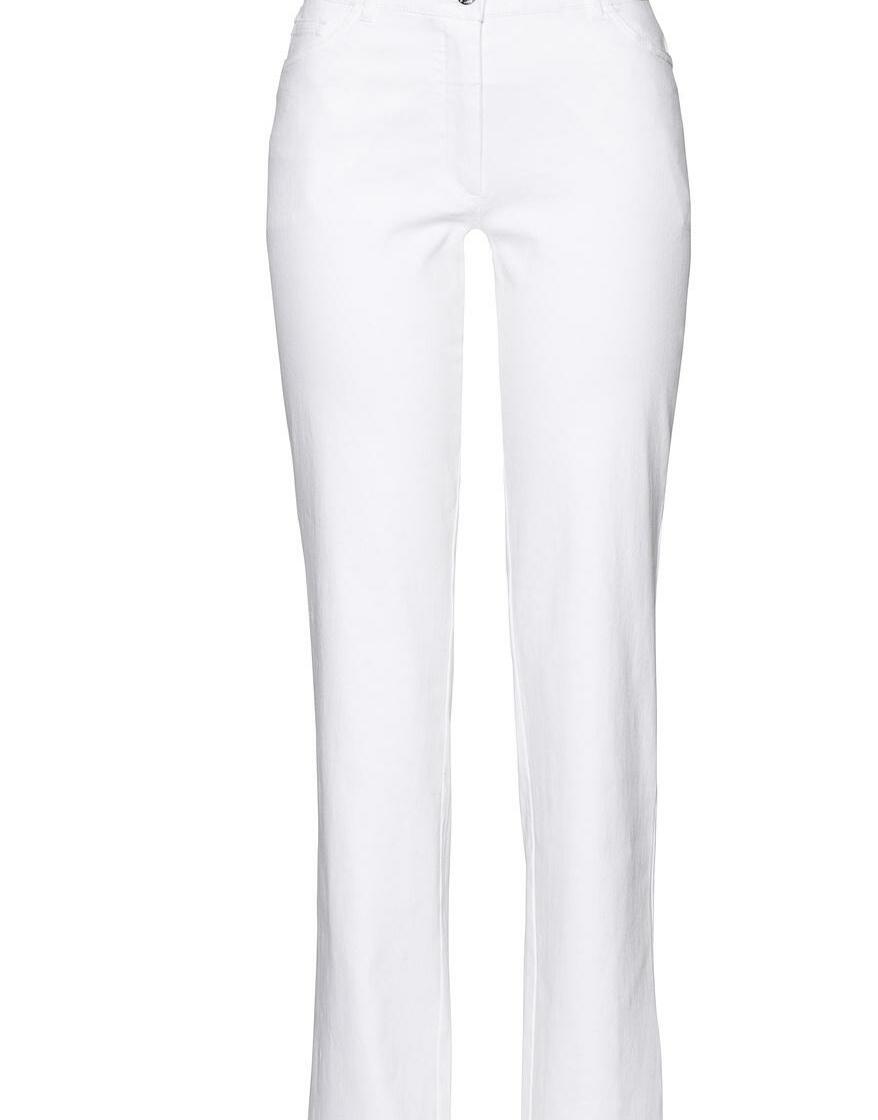ELASTYCZNE BIAŁE PROSTE SPODNIE JEANS