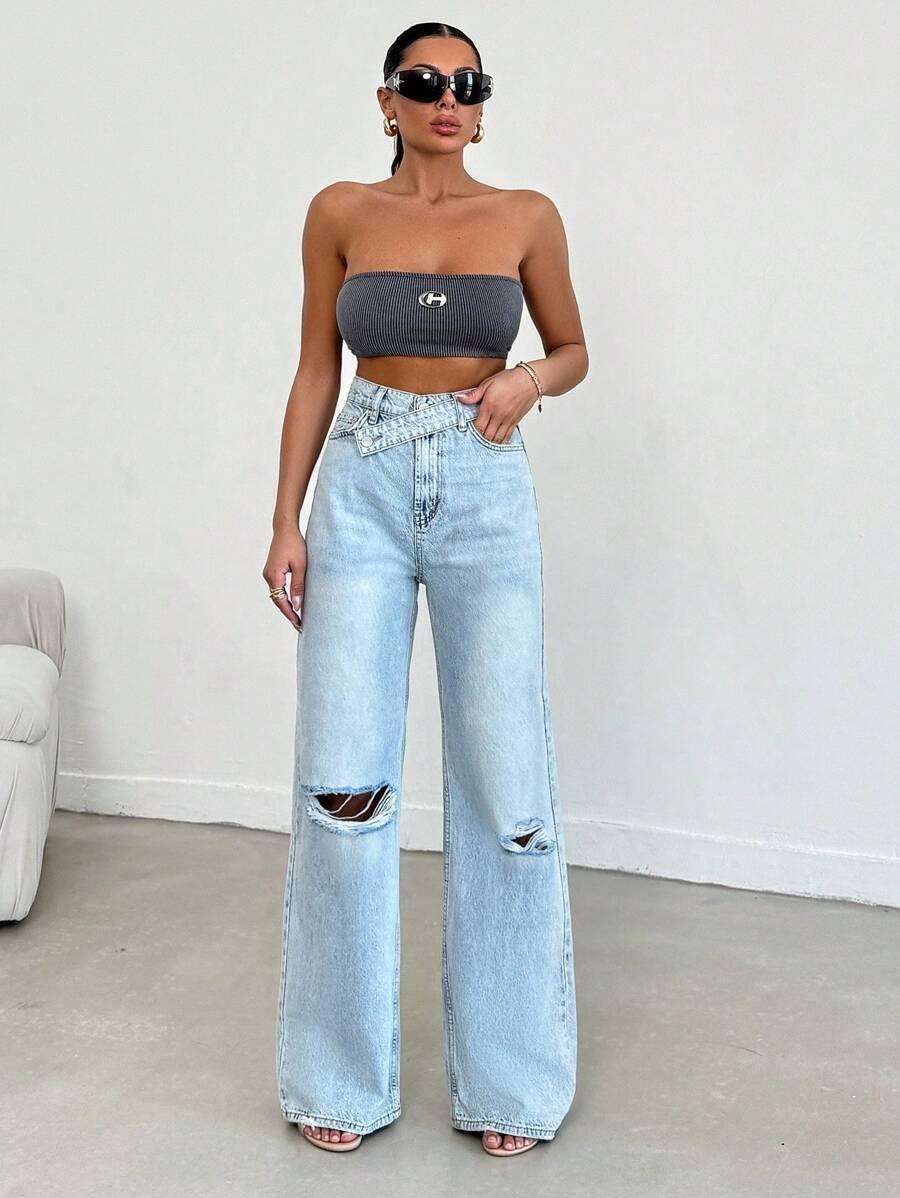 NIEBIESKIE SPODNIE JEANS 