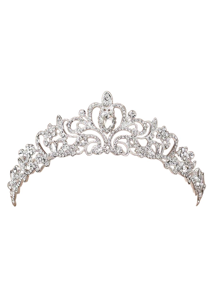 srebrna tiara połysk